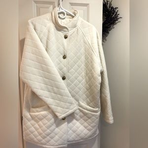 Blair Off-White Quilted Coat, size Large